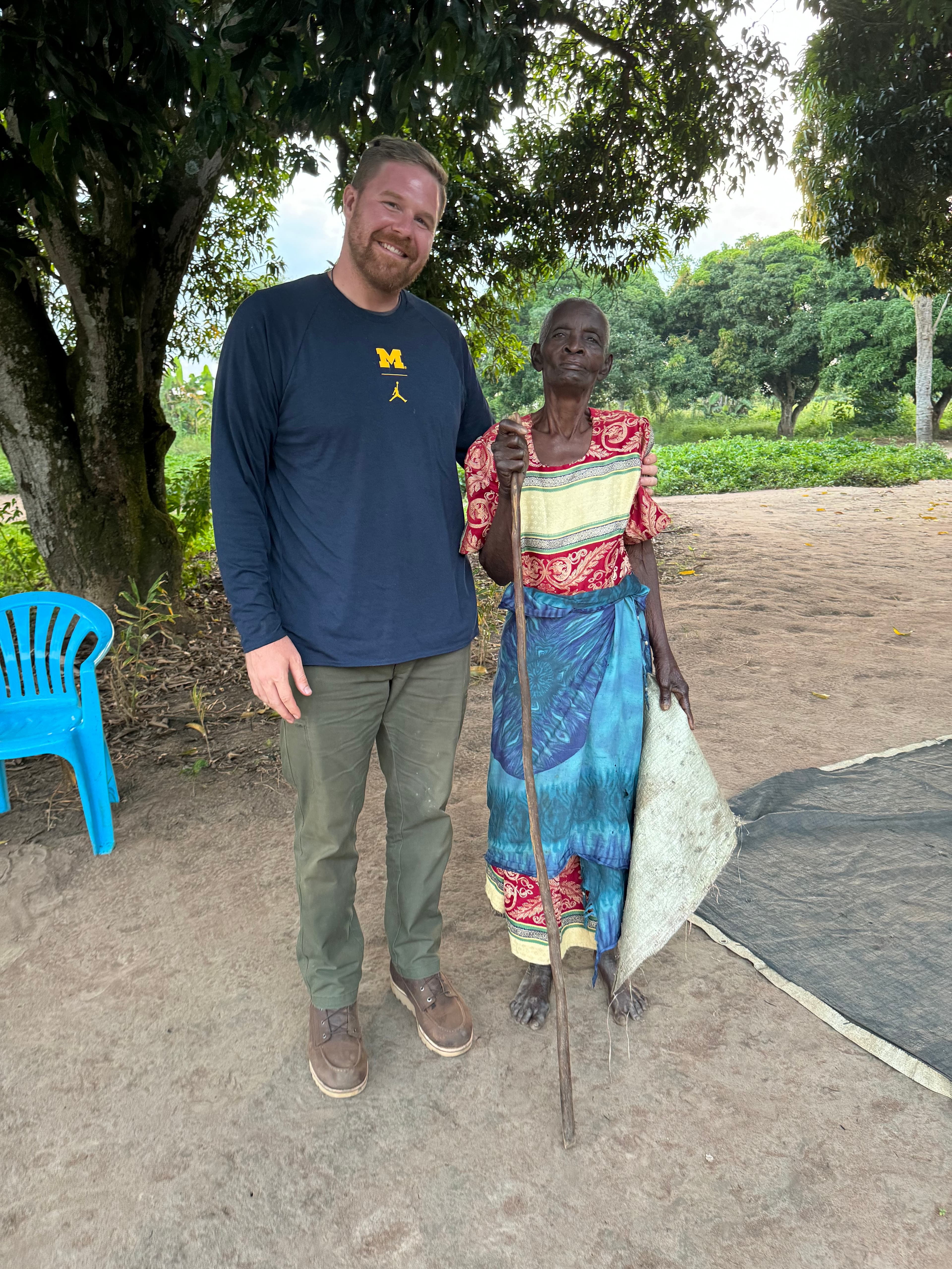 Kevin Hershock with community elder in Northern Uganda